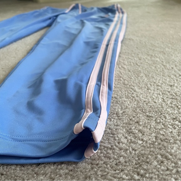 Adidas Essentials 3 Stripe Women’s Track Pants Straight Leg Pink and Blue Size L - Picture 10 of 10